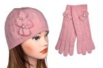 Шапка женская Tranini в комплекте с перчатками Tranini 2003 ART-KEC-70-71-PINK-CHARM