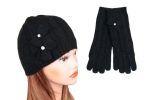 Шапка женская Tranini в комплекте с перчатками Tranini 2007 ART-KEC-70-71-BLACK