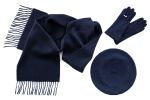 Комплект (берет, шарф, перчатки) 00032 синий