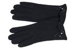 Перчатки женские шерстяные Tranini 02507 PERCH черные трикотажные