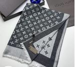 Палантин брендовый шерстяной 241033 серый