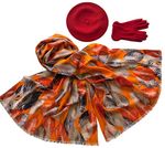 Комплект (берет, палантин, перчатки) Tranini 45068