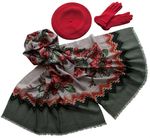Комплект (берет, палантин, перчатки) Tranini 39038