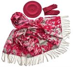 Комплект (берет, палантин, перчатки) Tranini 39008