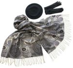 Комплект (берет, палантин, перчатки) Tranini 49008