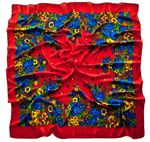 Платок шерстяной Tranini 0401 русский узор красный