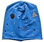 Шапка  трикотажная из хлопка голубой Tranini 8009 JERSEY 02