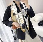 Шелковый платок Chanel 241023 бежевый