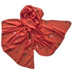 Палантин Tranini  из хлопка красный 3727 PAL 1