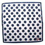 Платок женский Tranini из шёлка в горох синего цвета  0101 PLATOK 16