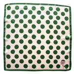 Платок женский Tranini из шёлка в горох зеленого цвета  0103 PLATOK 16