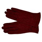 Перчатки женские шерстяные Tranini 03617 PERCH бордовые