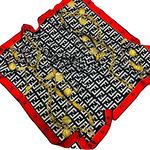 Женский шёлковый платок Fendi красный 241107