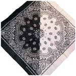 Бандана из хлопка черно-белая 140503