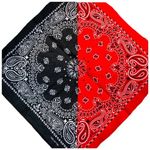 Бандана из хлопка красно-черная 140507