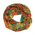 Шелковый платок HERMES зеленый, 5124