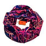 Шелковый платок HERMES синий с розовым, 5123