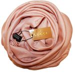 Шелковый женский платок Gucci пудра 6032