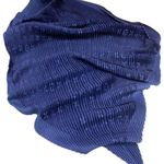 Платок брендовый плиссированный  синий 251120