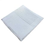 Платок брендовый шерстяной светло-серый с люрексом 180115