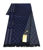 Шарф мужской Gucci 150112 синий с серым
