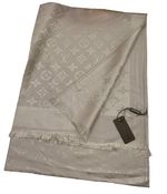 Палантин брендовый 031207 бежевый