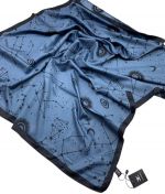 Шелковый платок Chanel 110115 синий