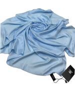 Шелковый платок Chanel 510195 голубой