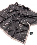 Шелковый платок Chanel 110119 серый