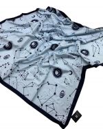 Шелковый платок Chanel 110112 голубой