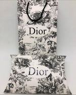 Комплект из пакета и подарочной коробки Dior серый