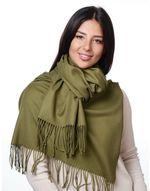 Палантин женский Cashmere  зеленый 211103