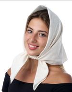 Платок из хлопка  бежевый 260822