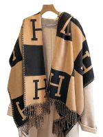 Палантин Hermes кашемировый бежевый 28092323