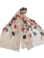 Палантин Dulnna  вискоза c шелком бежевый 070605