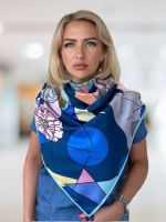 Шелковый платок TORIOLLI синий 140821