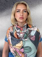 Шелковый платок TORIOLLI оливковый 140820