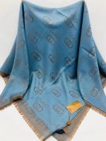 Платок Gucci голубой с люрексом 050816