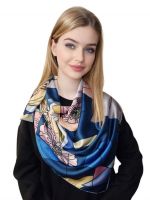 Шелковый платок TORIOLLI синий 021121