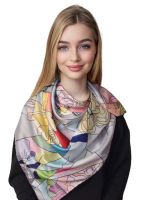 Шелковый платок TORIOLLI серый 021124