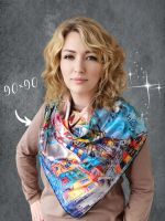 Шелковый платок TORIOLLI голубой 20022501