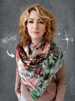 Шелковый платок TORIOLLI зеленый 20022502