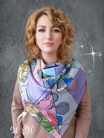 Шелковый платок TORIOLLI сиреневый 20022506