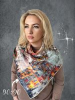 Шелковый платок TORIOLLI желтый оранжевый 20022504