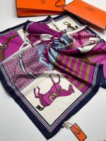 Платок HERMES женский 21042402 фиолетовый