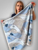 Шелковый платок TORIOLLI голубой 20022508