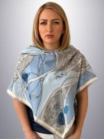 Шелковый платок TORIOLLI голубой 30012302