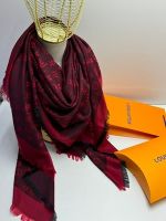 Платок брендовый 11851 бордовый с черным