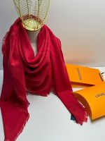 Платок брендовый шерстяной  красный 1186