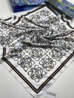 Платок шёлковый LOEWE черный 16012406